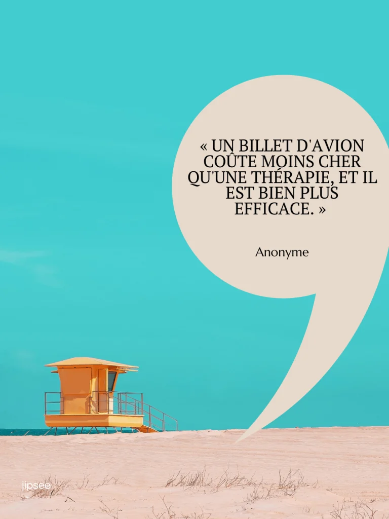 citation voyage: Un billet d'avion coute moins cher qu'une therapie et il est bien plus efficace