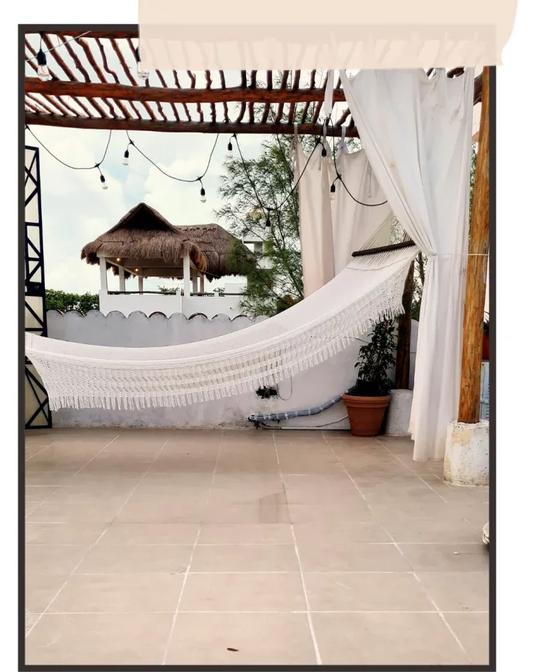transat sur le roof top de la casa lara habitacion a cancun