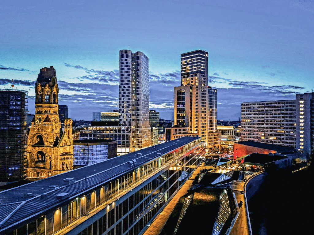 vue sur la ville de berlin de la terrasse du monkey bar 