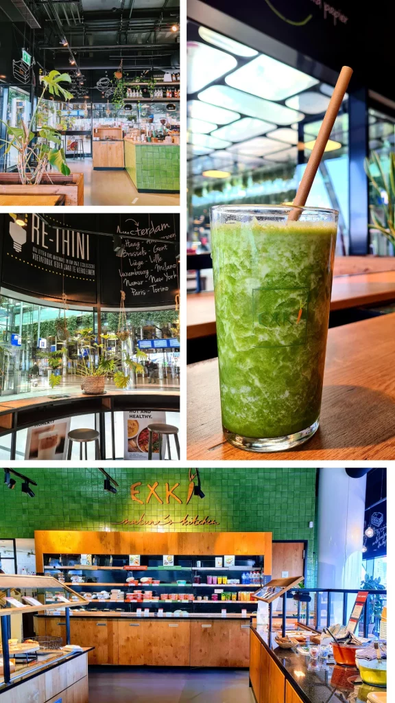 exki healthy food presentation du comptoir et du choix de sandwich et patisseries