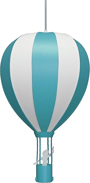 lampe montgolfiere bleue lustre decoration enfant ou evasion