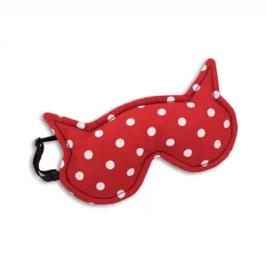 masque-sommeil-chat-rouge-pois-blanc