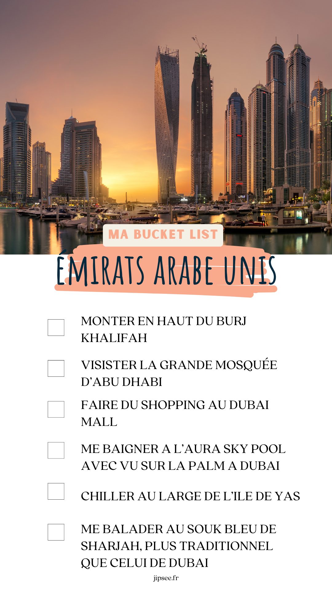 Ma bucket list voyage Jipsee