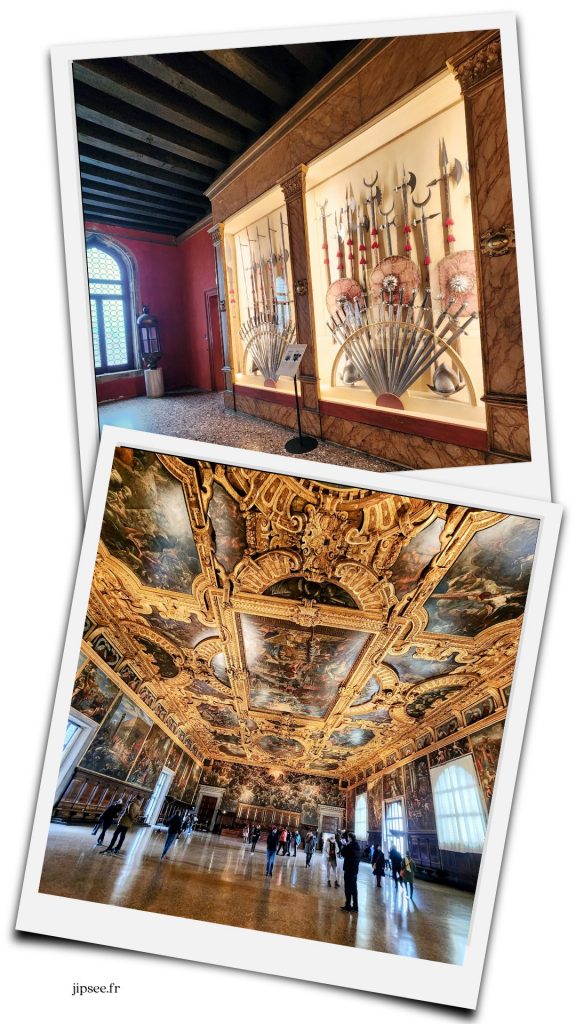 salle du conseil et salle des armes palais des doges venise