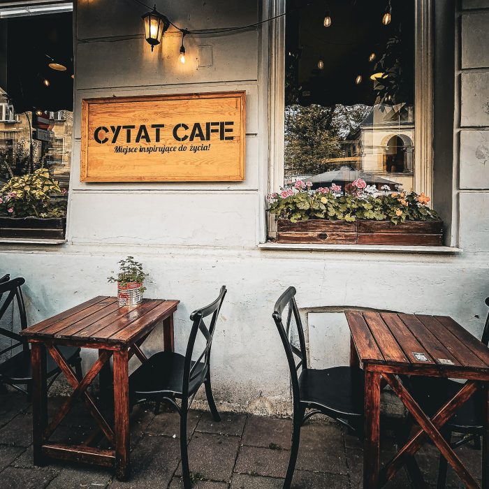 terrasse exterieure cytat café a cracovie