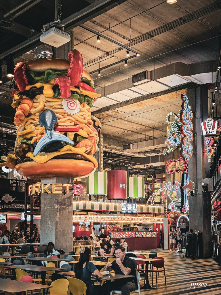 food court a la decoration fun burger geant a l'emsphere bangkok