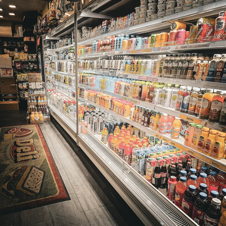 etagere de produits frais dans un supermarche