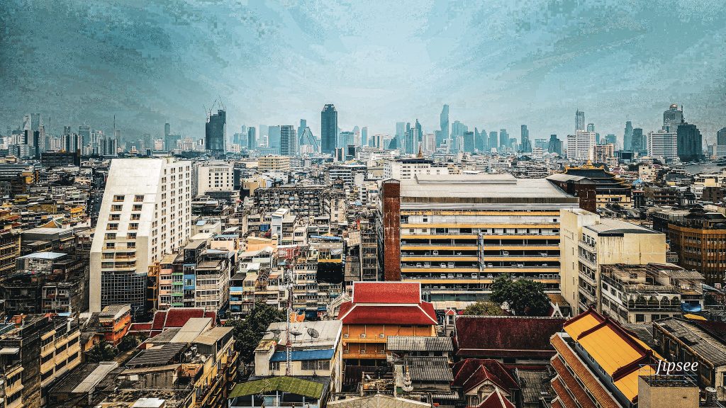 chinatown bangkok vu d'en haut skyline entre tradition et modernite