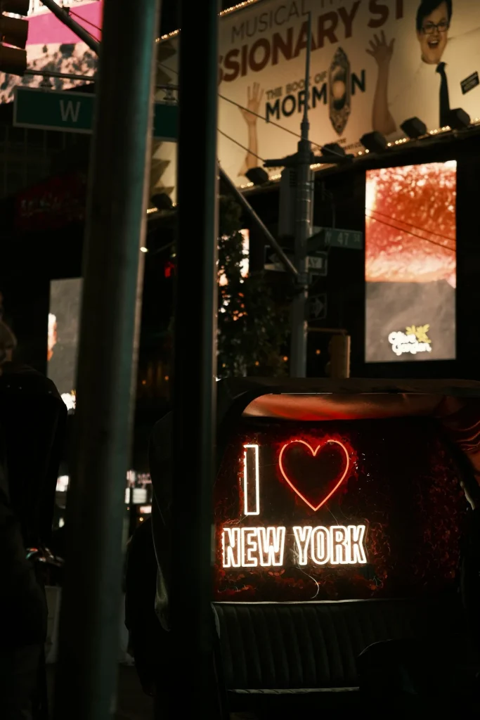 enseigne lumineuse I love new york