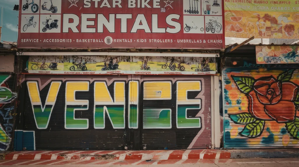 street art tag mentionnant venice 