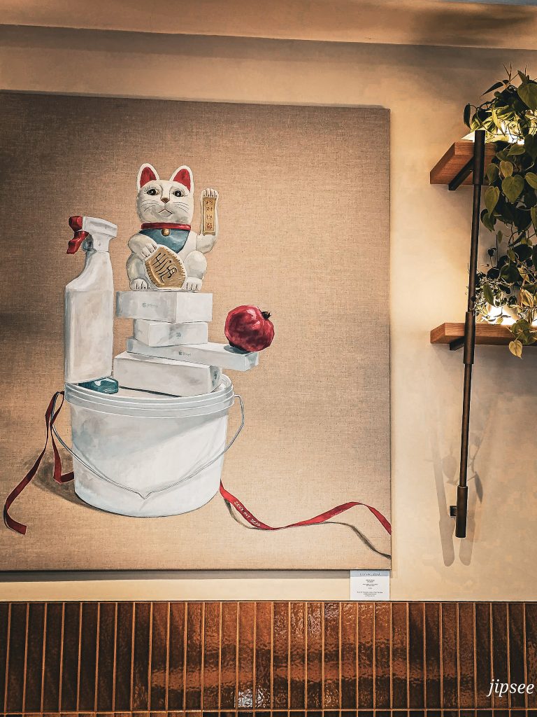 cadre original de chat decoration interieure coffee shop prague
