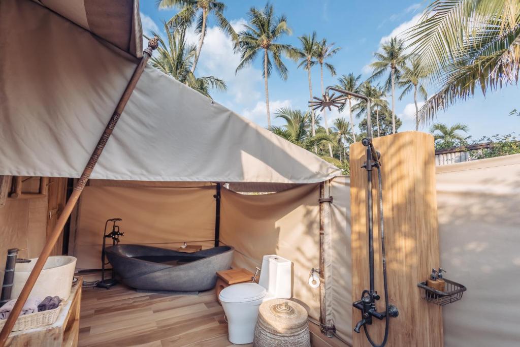 salle de bain glamping a koh samui