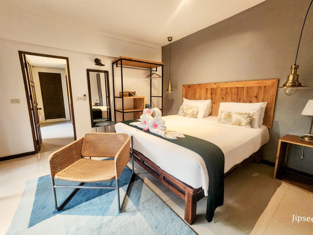 chambre double d'un villa avec piscine du baan kao hua jook a koh samui