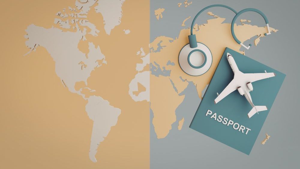 carte du monde et passeport illustration voyage