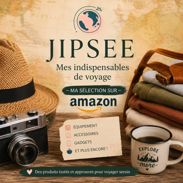 Ma sélection d'indispensables de voyage sur Amazon - Jipsee