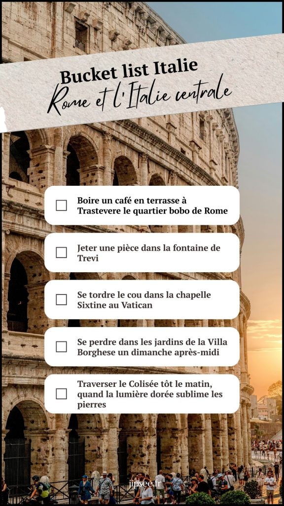 bucket list rome en italie
