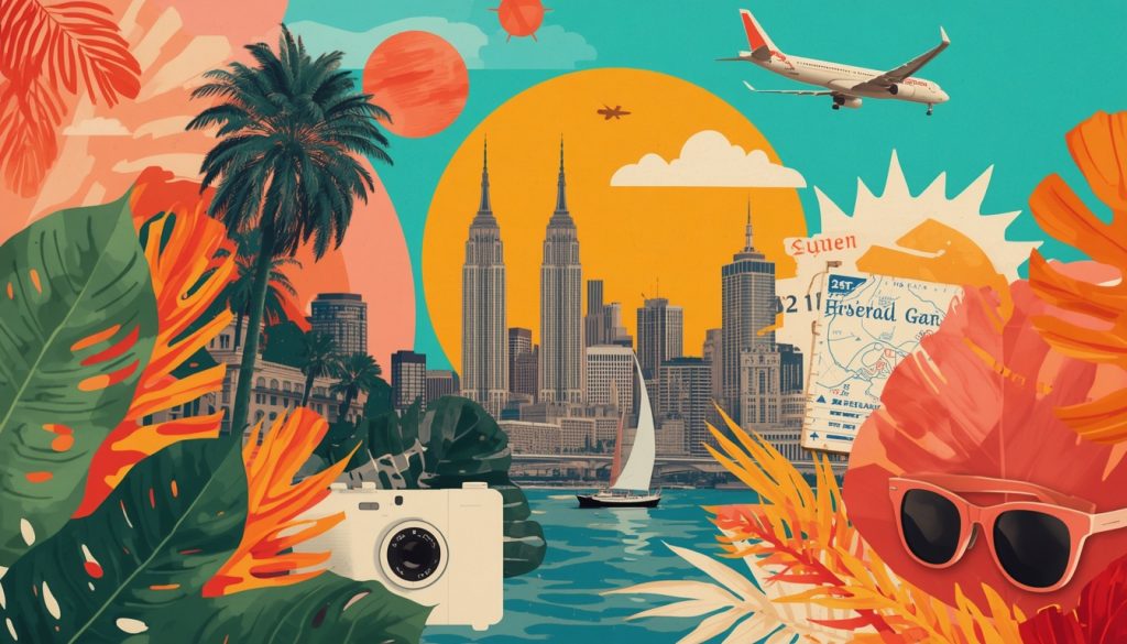 ambiance retro voyage en ameriques illustation blog voyage
