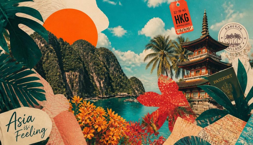 ambiance voyage en asie pop vintage et coloré