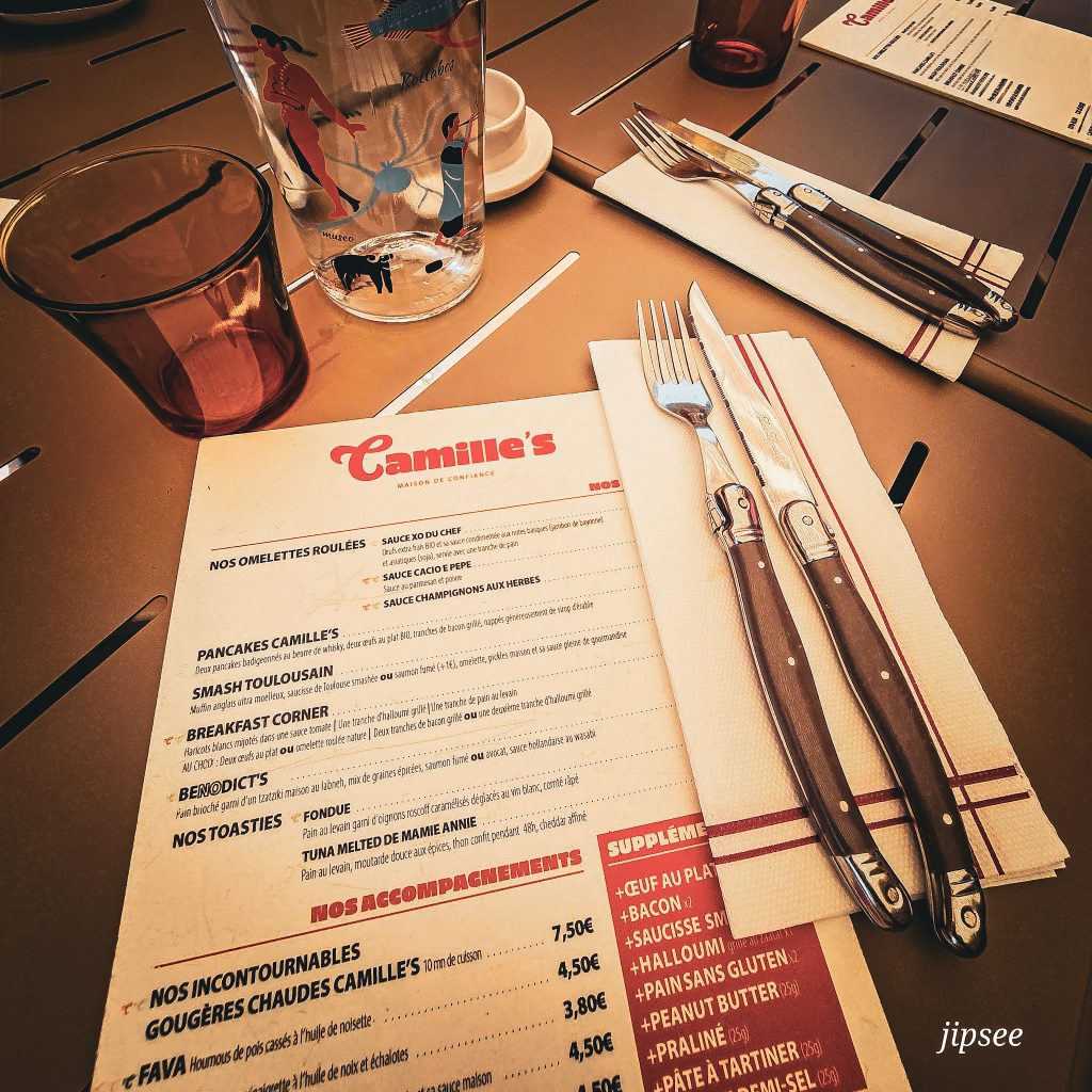 carte menu camille's bistro brunch rue de la colombette