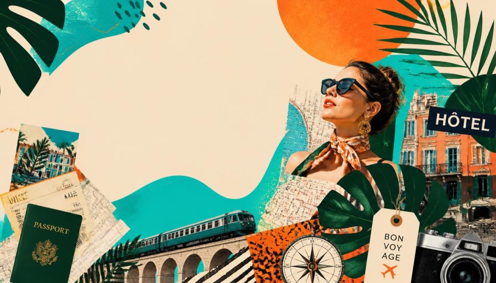 destination voyage illustration vintage d'un blog voyage jipsee