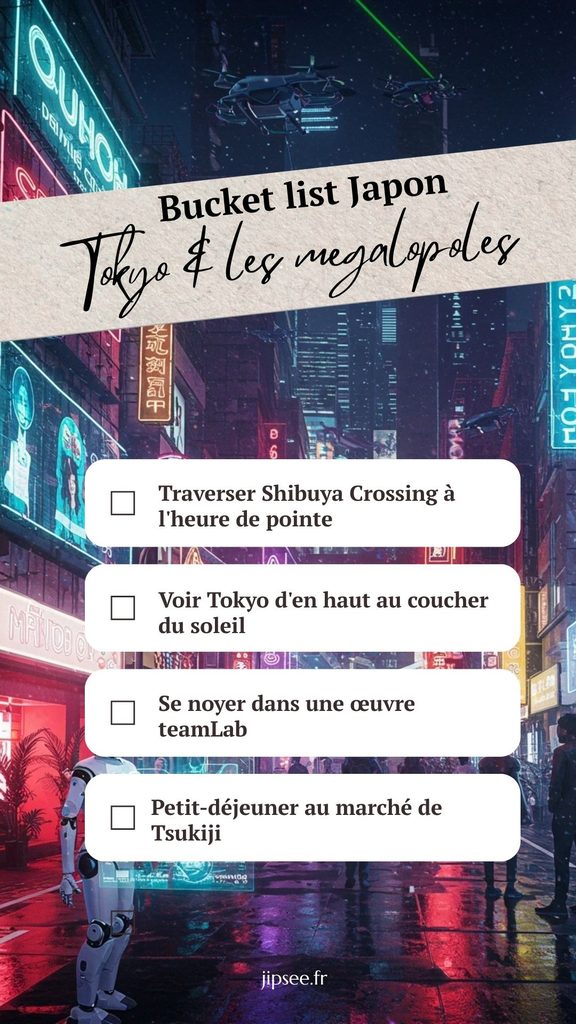 bucket list japon tokyo et les megalopoles