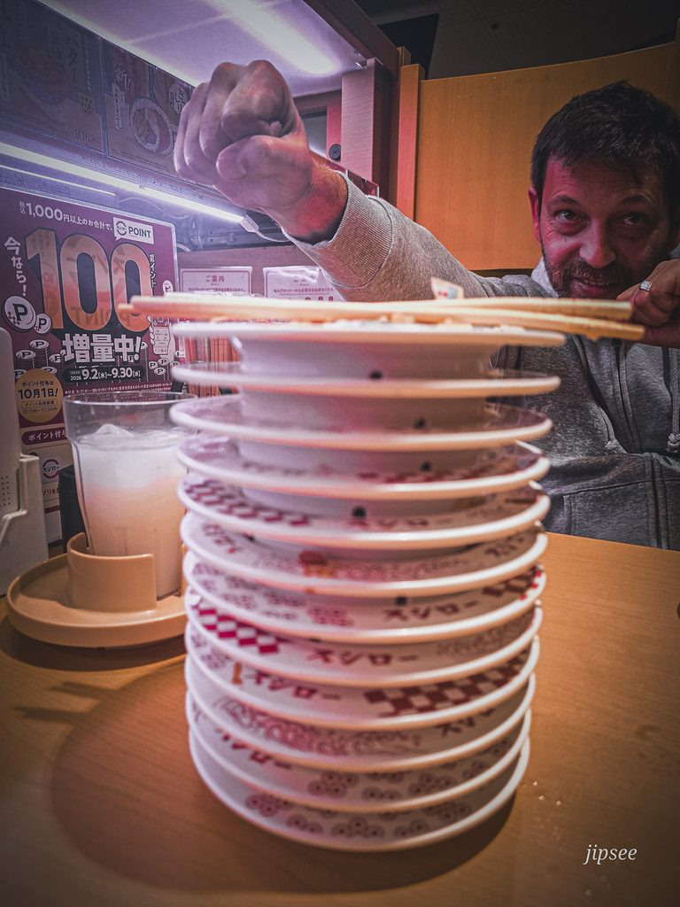 tour d'assiette a sushi chez sushiro tokyo