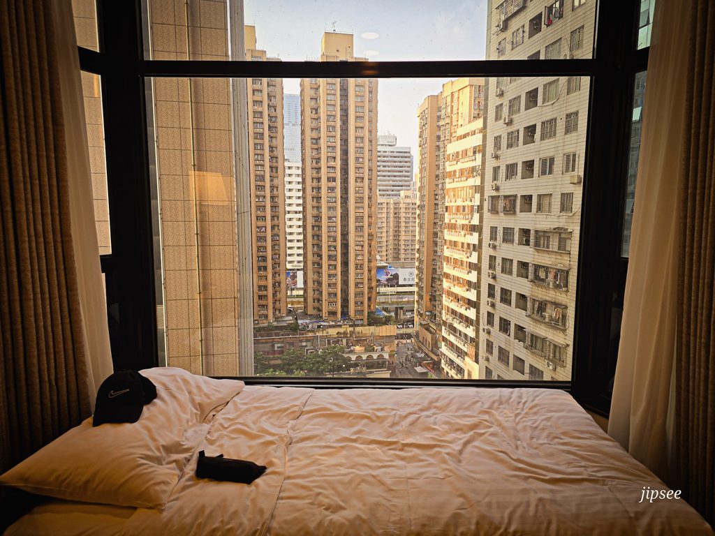 Vue des batiments exterieurs de shenzhen de notre chambre au shangri LA